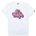 Kids Shark Milo on Bape Tee White Pink