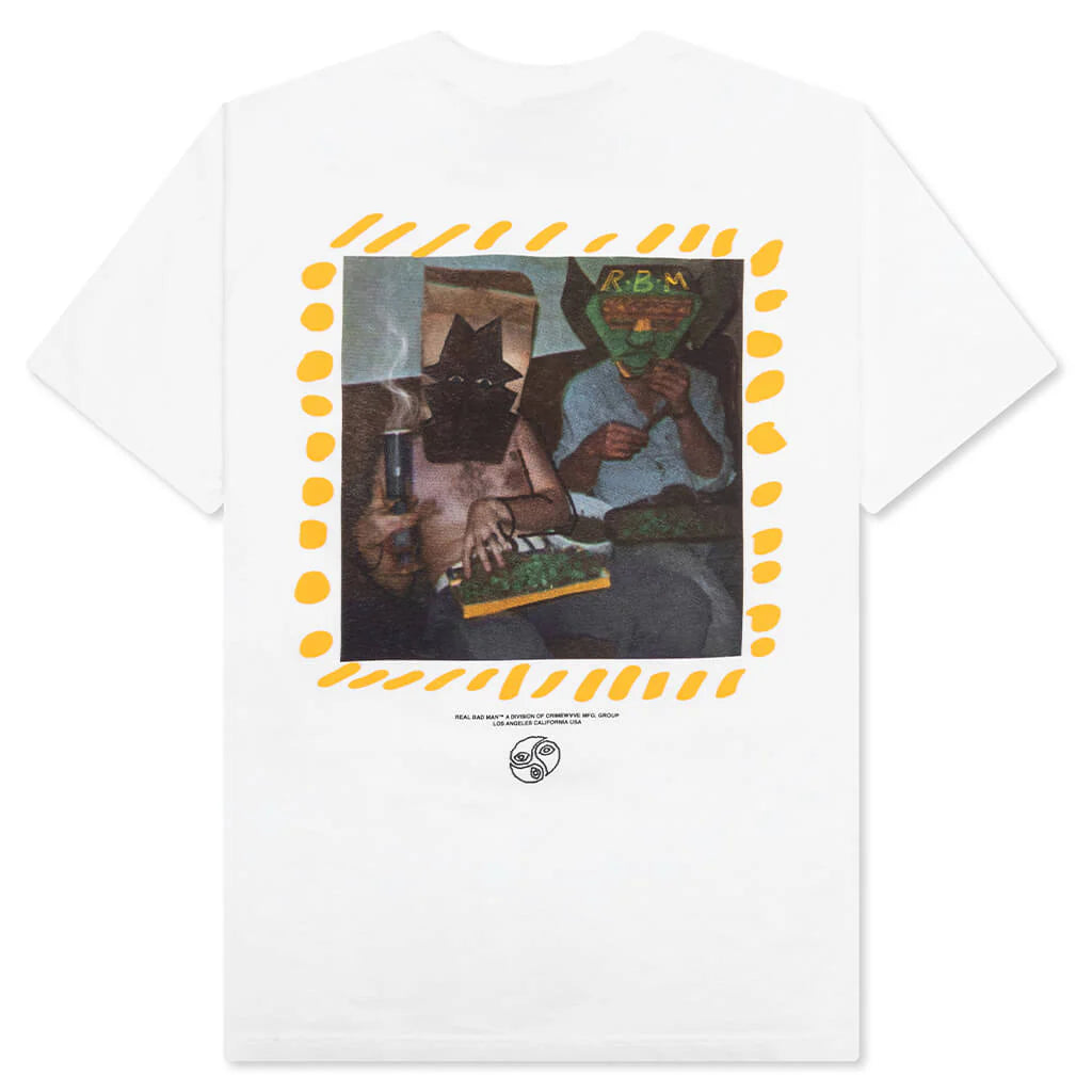 Masked Men S S Tee White