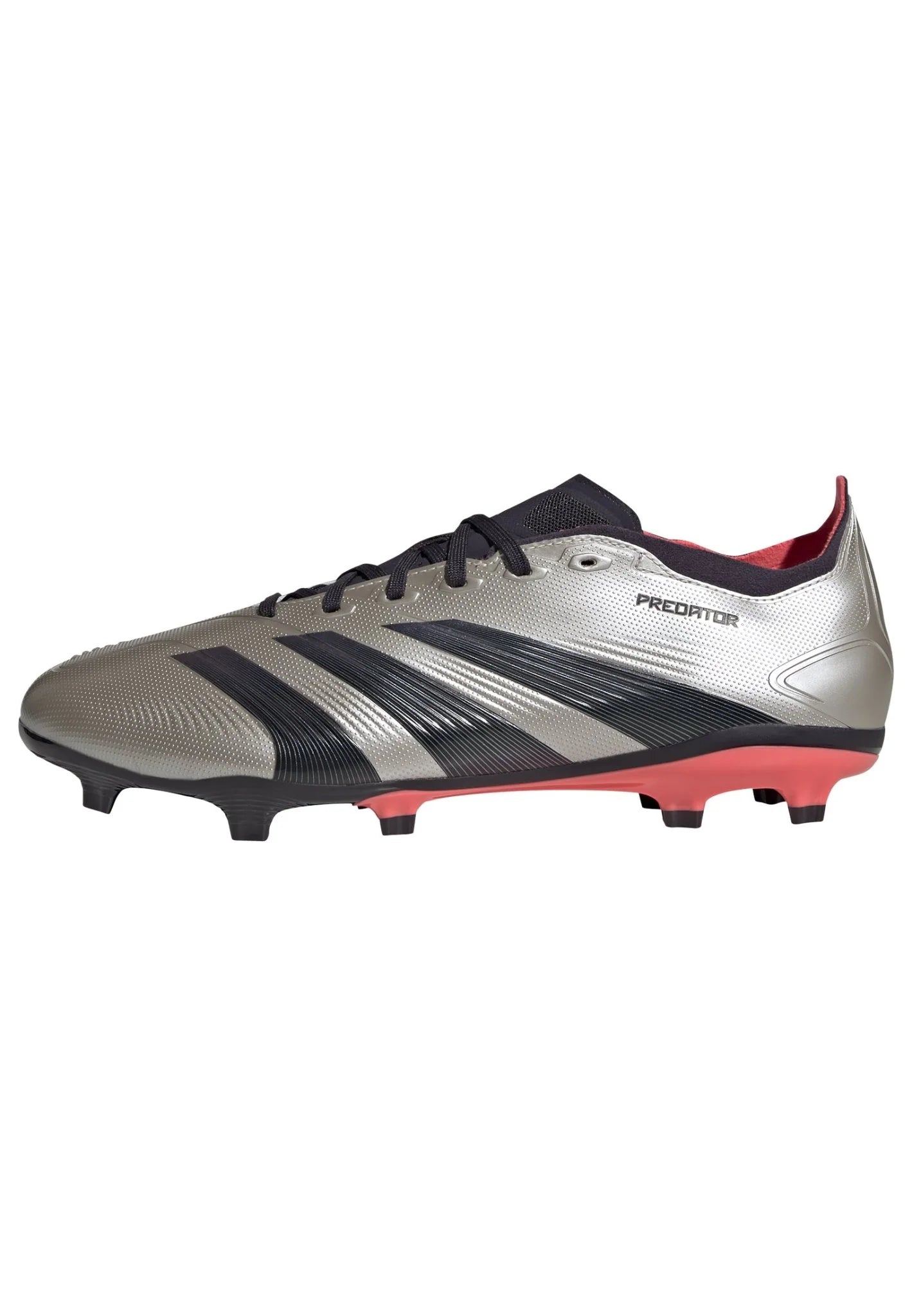 adidas Predator League FG Firm Ground Cleats Platinum Metallic Aurora Black Turbo