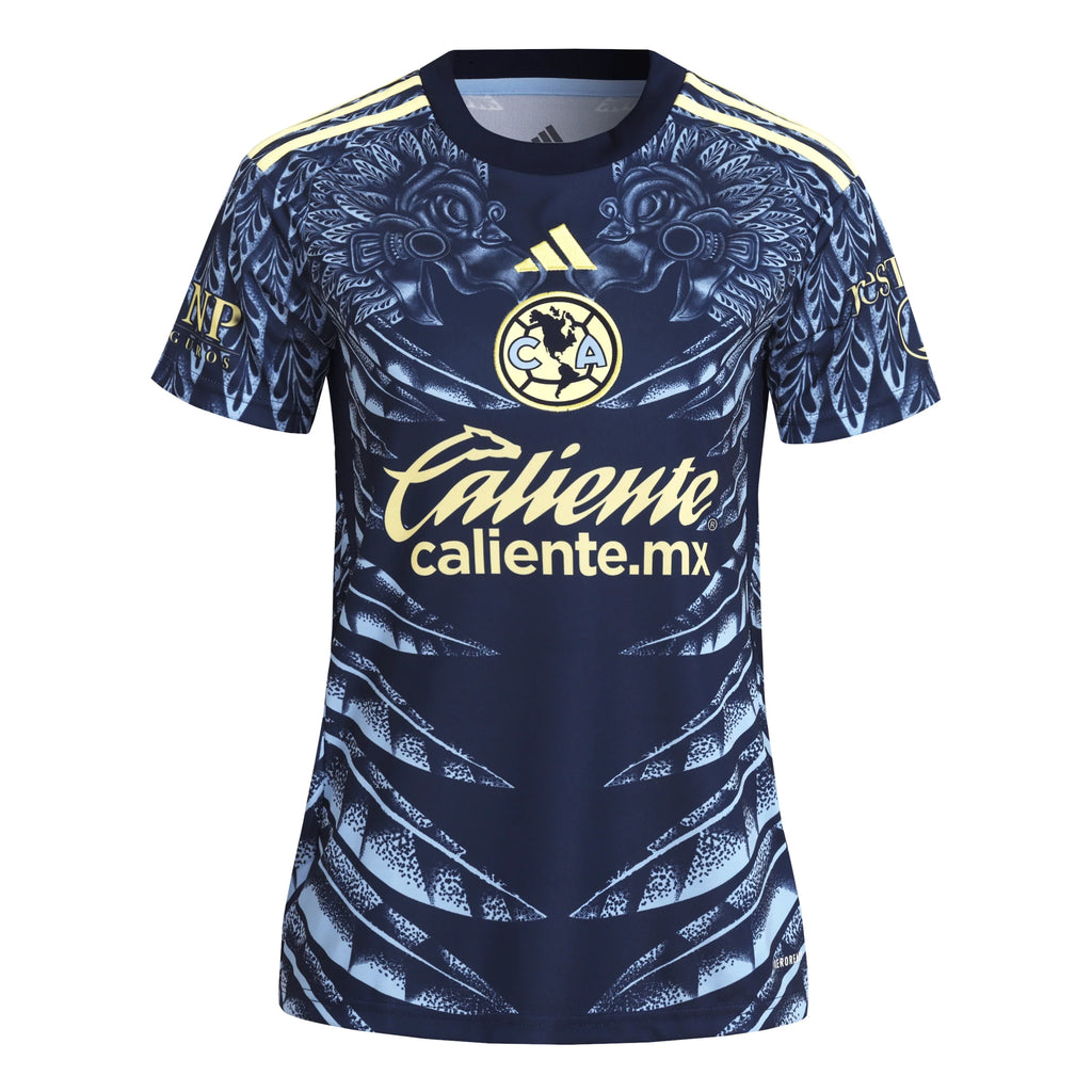 adidas Club América Womens Away Soccer Jersey 25 26 Blue