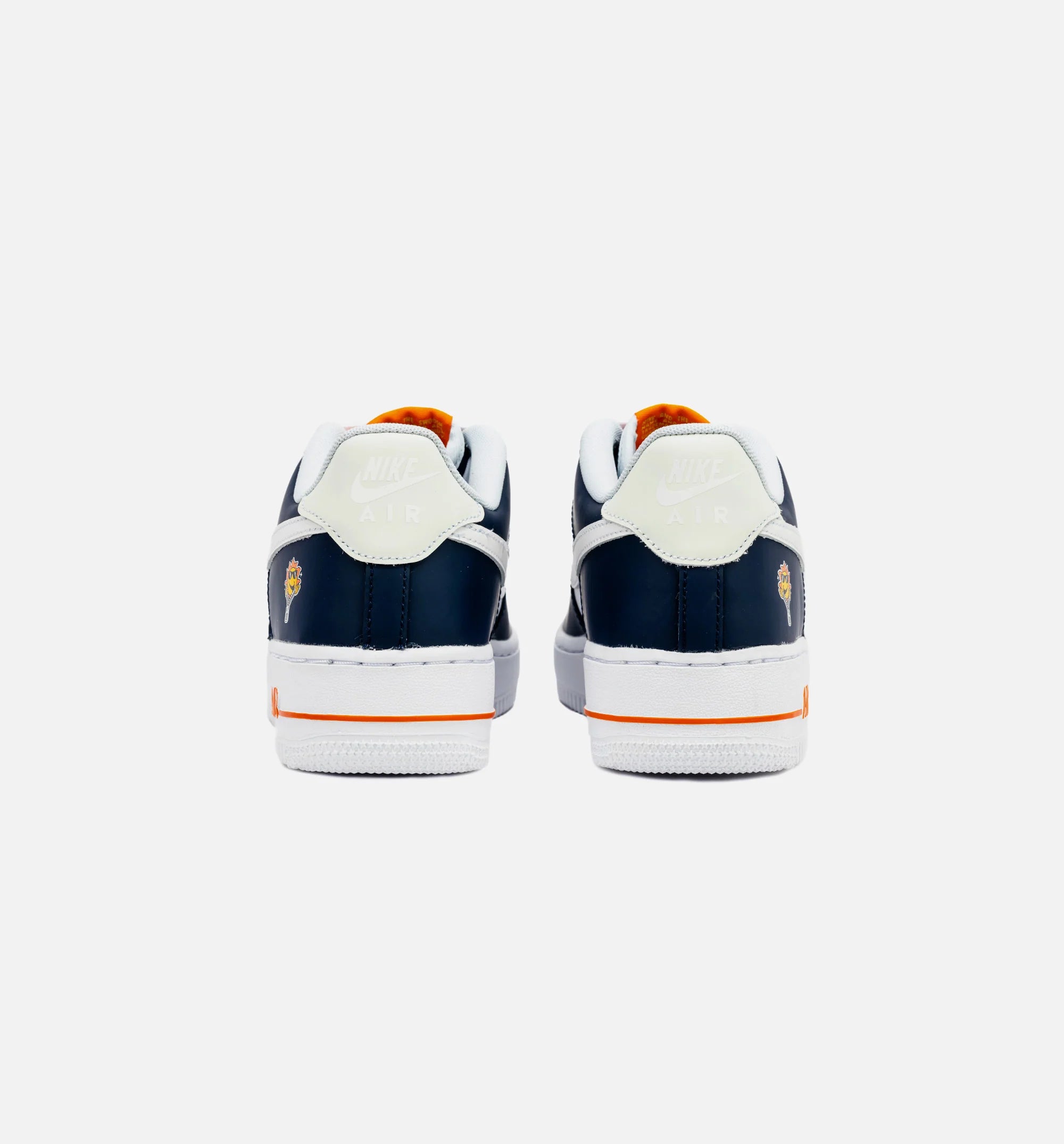 Air Force 1 LV8 Grade School Lifestyle Shoe Midnight Navy Safety Orange