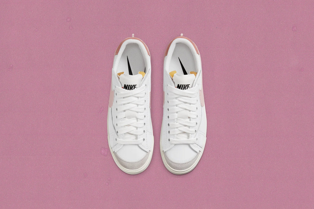 Womens Blazer Low 77 Jumbo White Pink Oxford Rose Whisper