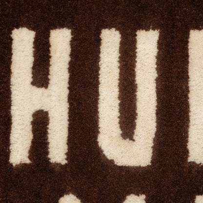 Heart Rug Medium Brown