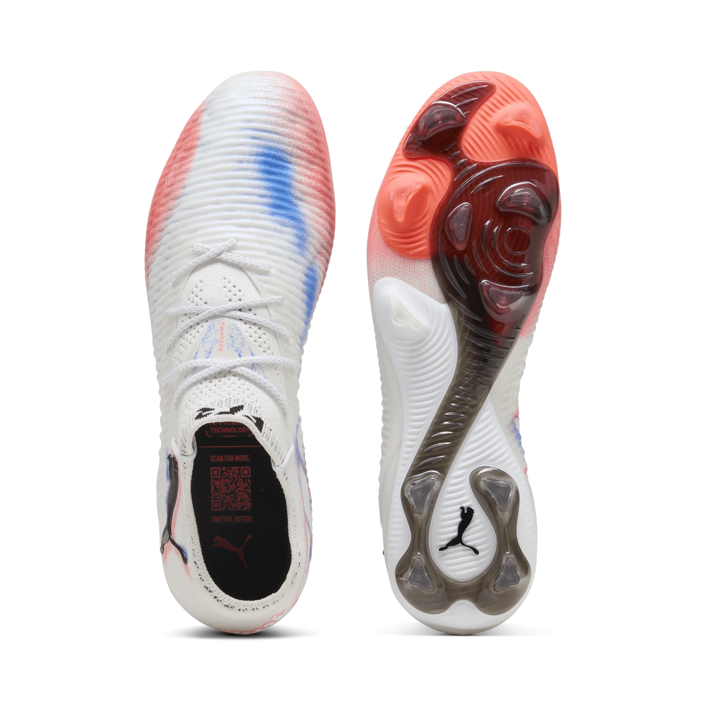 PUMA Future 8 Ultimate Low Firm Ground Soccer Cleats White Black