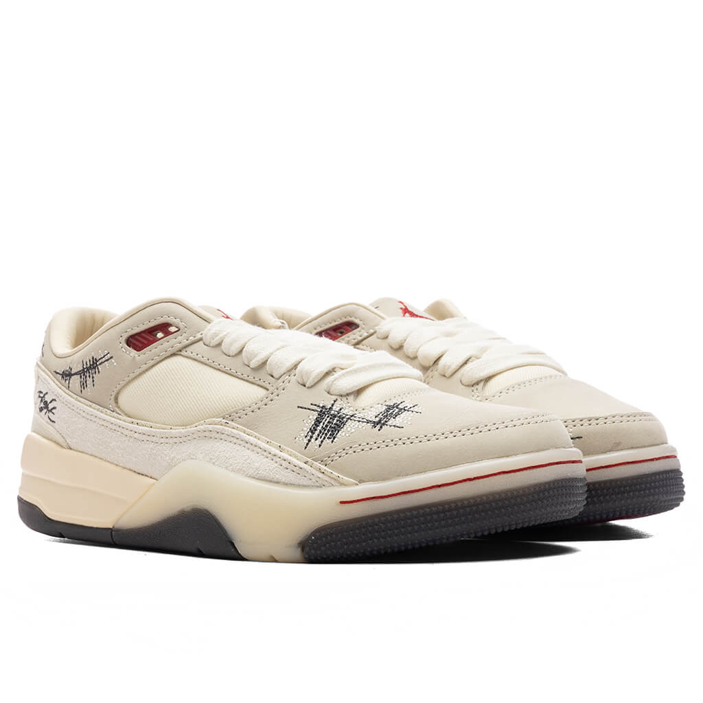 Air Jordan x Téla Womens Flight Court SP Crèpe Coconut Milk Varsity Red Muslin