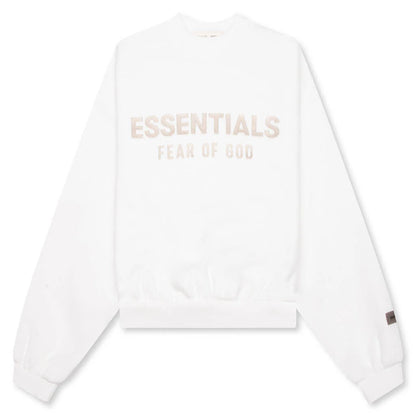 Kids Fleece Crewneck Cloud White