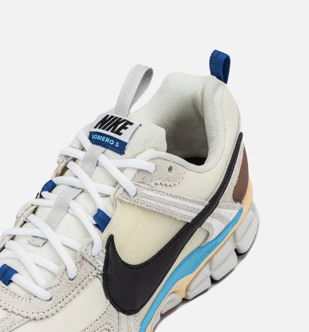 Zoom Vomero 5 Womens Lifestyle Shoe Pale Ivory Black Light Bone Pale Vanilla Aquarius Blue