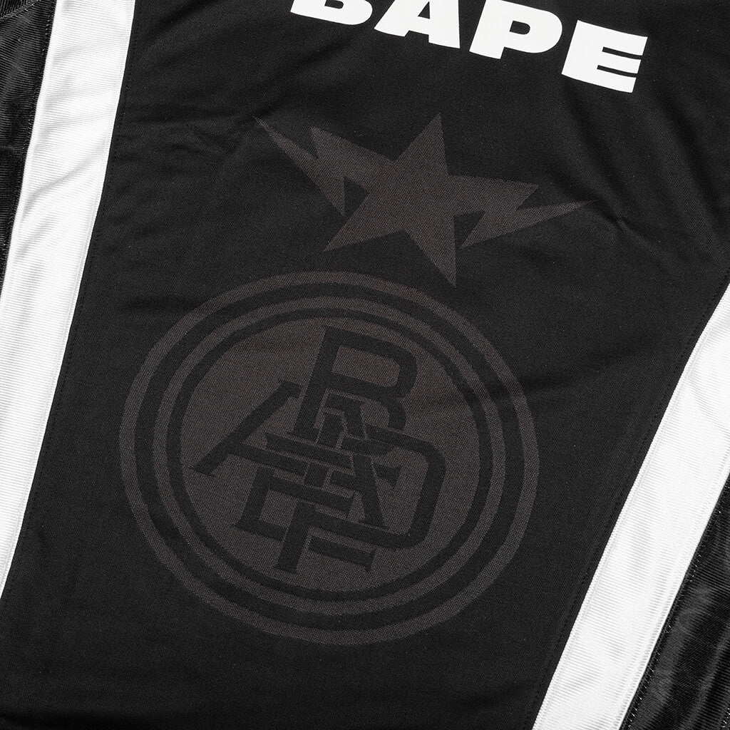 Multi Logo Relaxed Fit Soccer Jersey Black