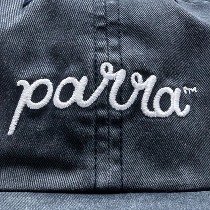 Scripted 6 Panel Hat Washed Navy Blue