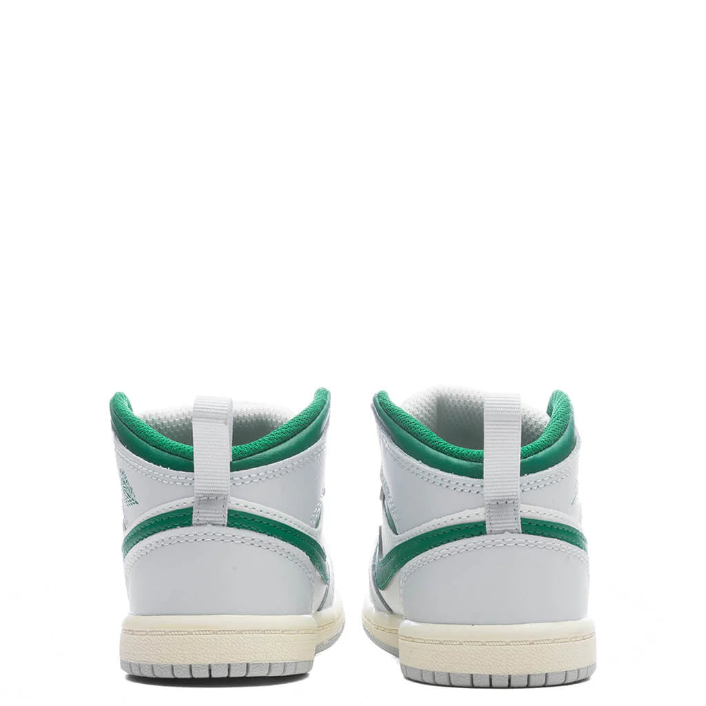 Jordan 1 Mid TD Summit White Pine Green Pure Platinum