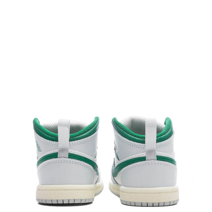 Jordan 1 Mid TD Summit White Pine Green Pure Platinum