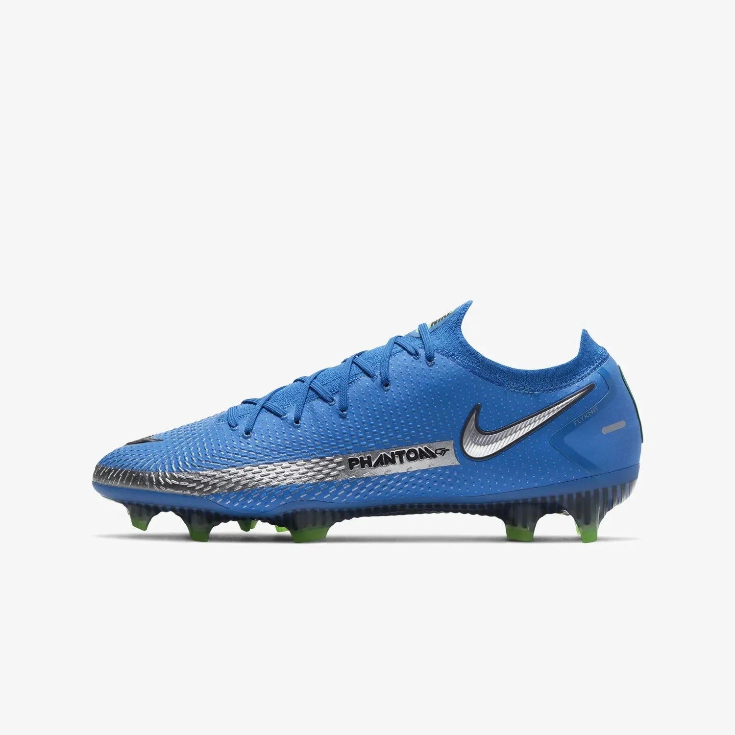 Nike Phantom GT Elit FG Firm Ground Soccer Cleats Blue Silver Green