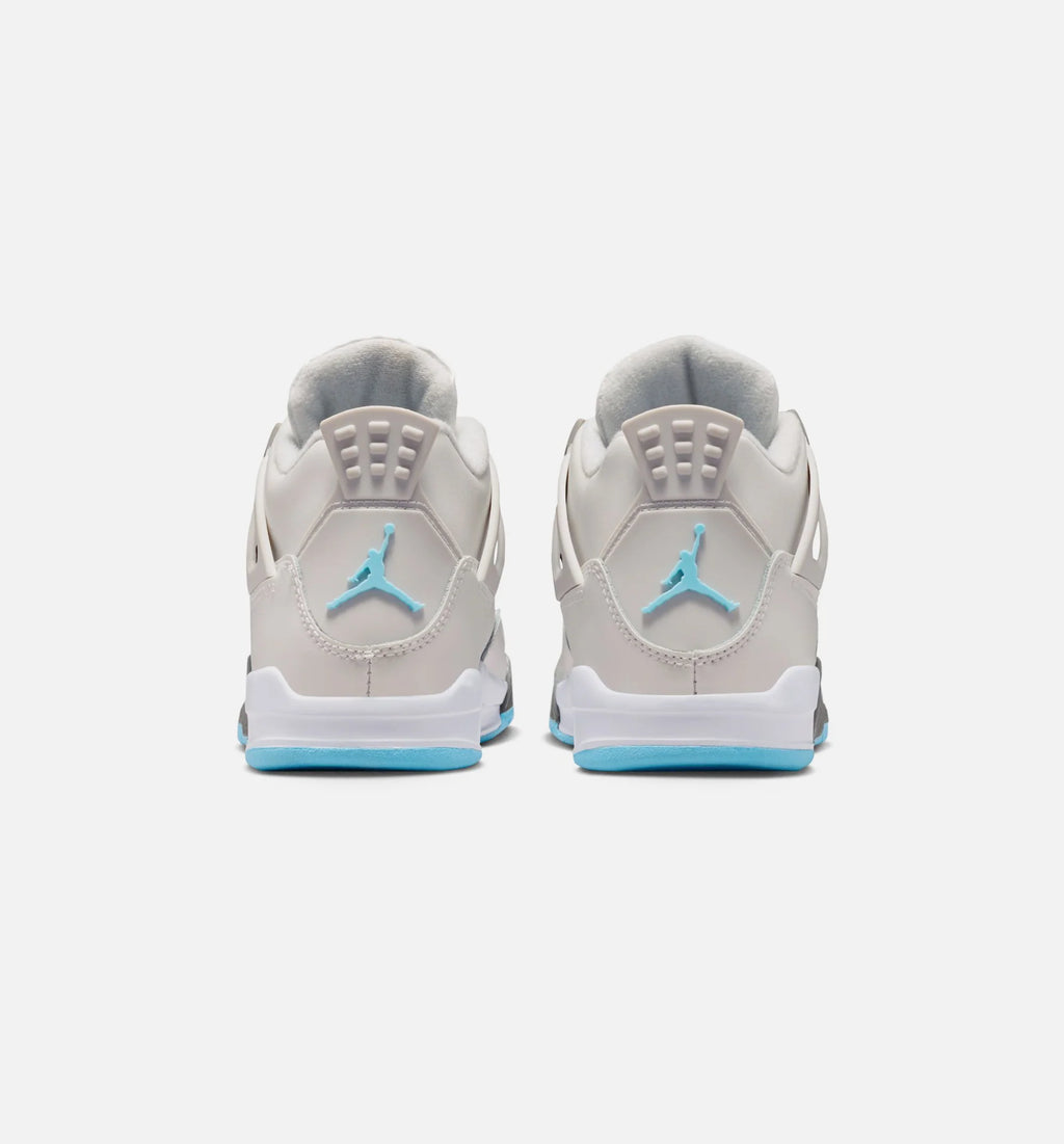 Air Jordan 4 Retro Blue Chill Preschool Lifestyle Shoe Photon Dust Blue Chill Flat Pewter White Blue Tint