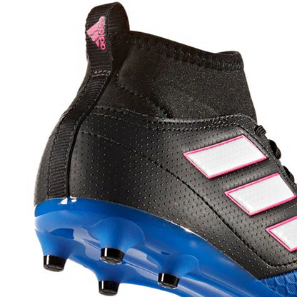 adidas ACE 173 FG J Youth Firm Ground Soccer Cleats Black White Blue