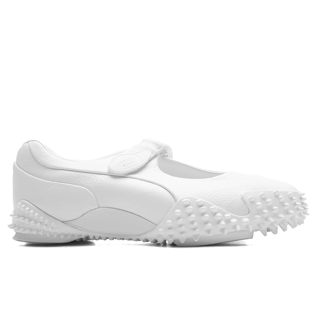 Womens Mostro Fey Leather White