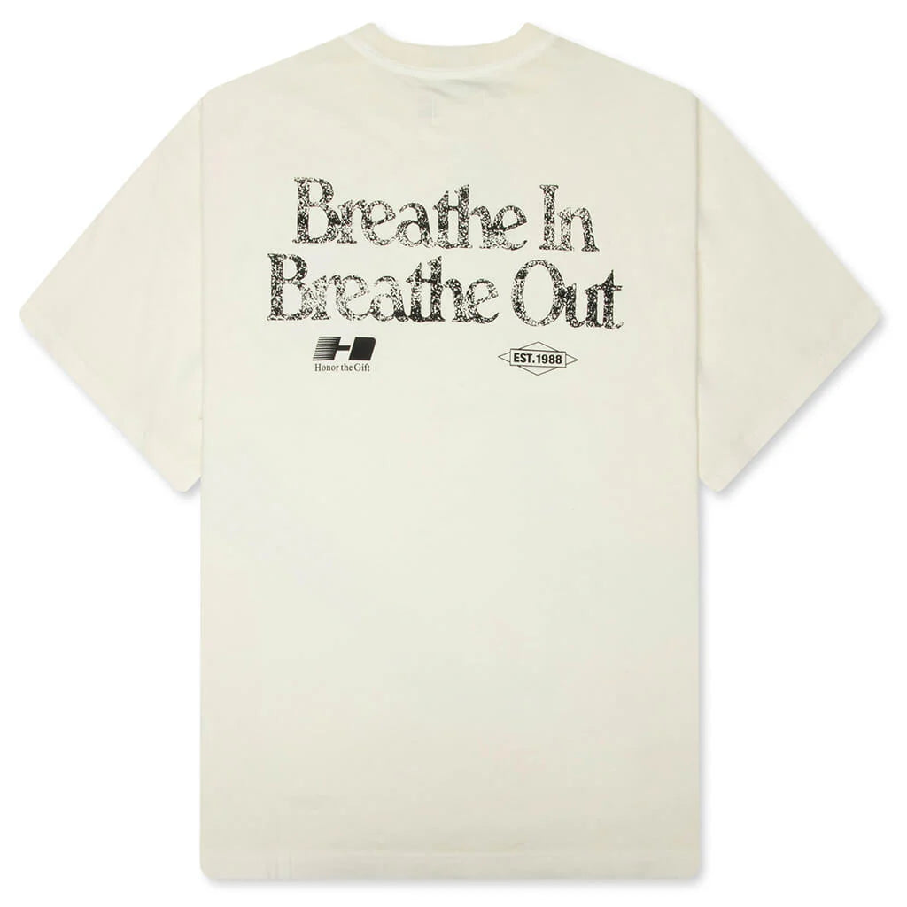 Breathe In Breathe Out S S Tee White