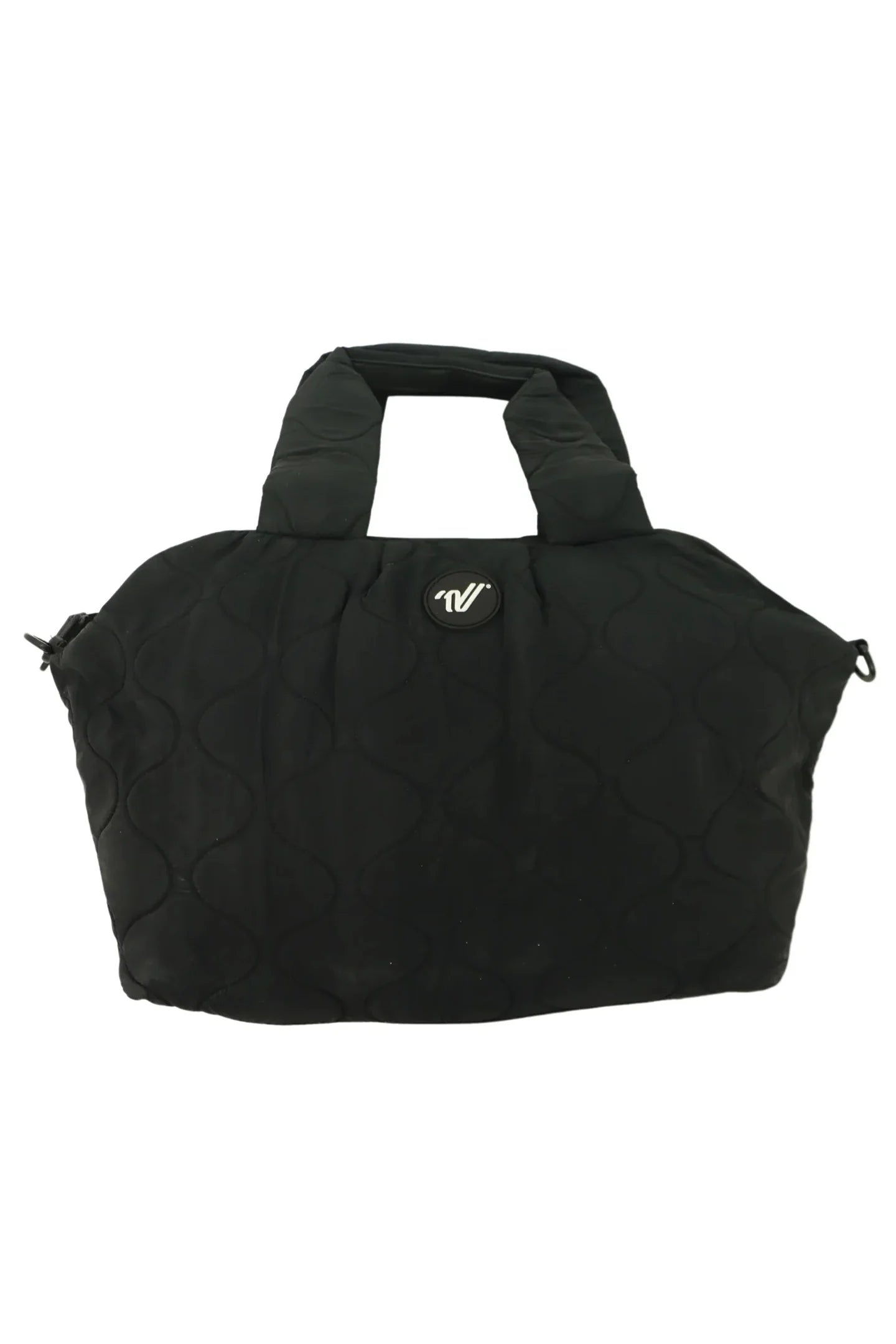 Varsity Black Quilted Tote Bag