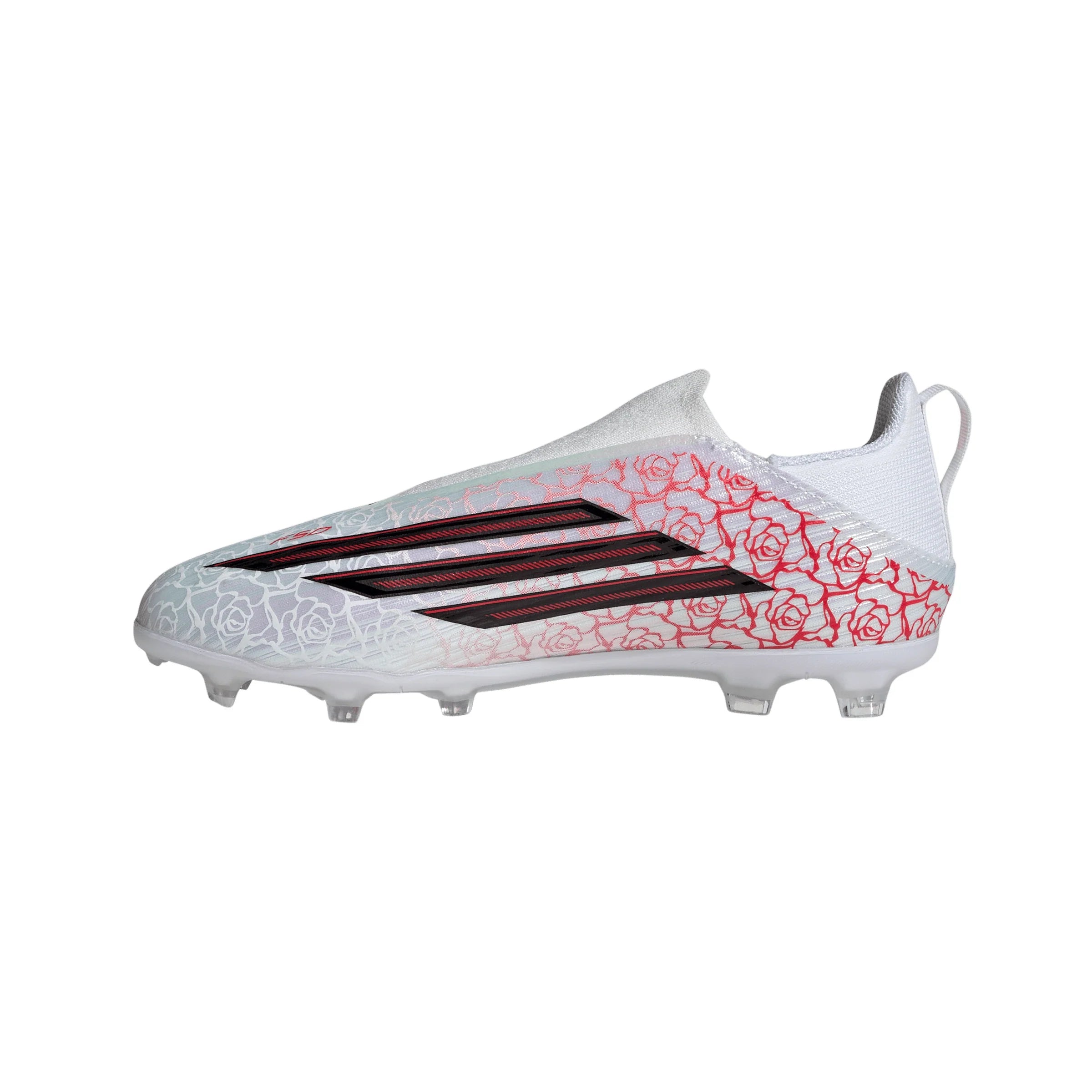 adidas F50 League Laceless FG Firm Ground Youth Soccer Cleats White Black Red