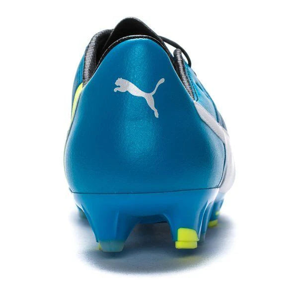 PUMA Evopower 13 LT FG Firm Ground Soccer Cleats Black White Atomic Blue