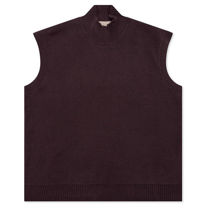 Womens Mock Vest Plum