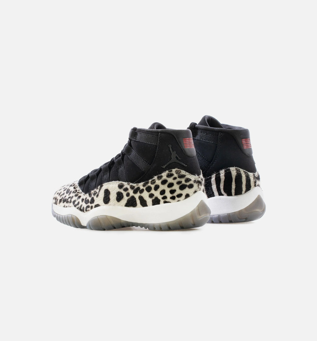 Air Jordan 11 Retro Black and White Womens Lifestyle Shoe Black Sail White Gym Red Free Shipping