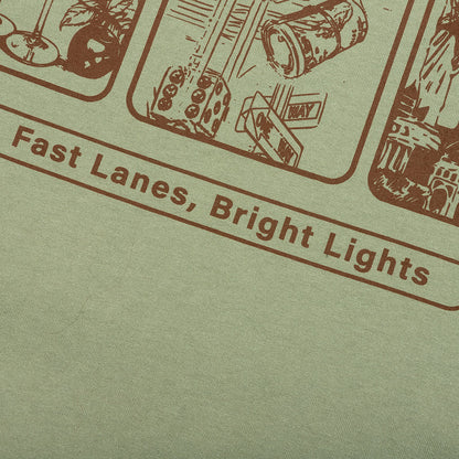 Vegas Racer Comic Tee Oil Green DNML