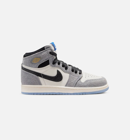 Air Jordan 1 Retro High OG Cool Grey Preschool Lifestyle Shoe Cool Grey Black Sail Game Royal