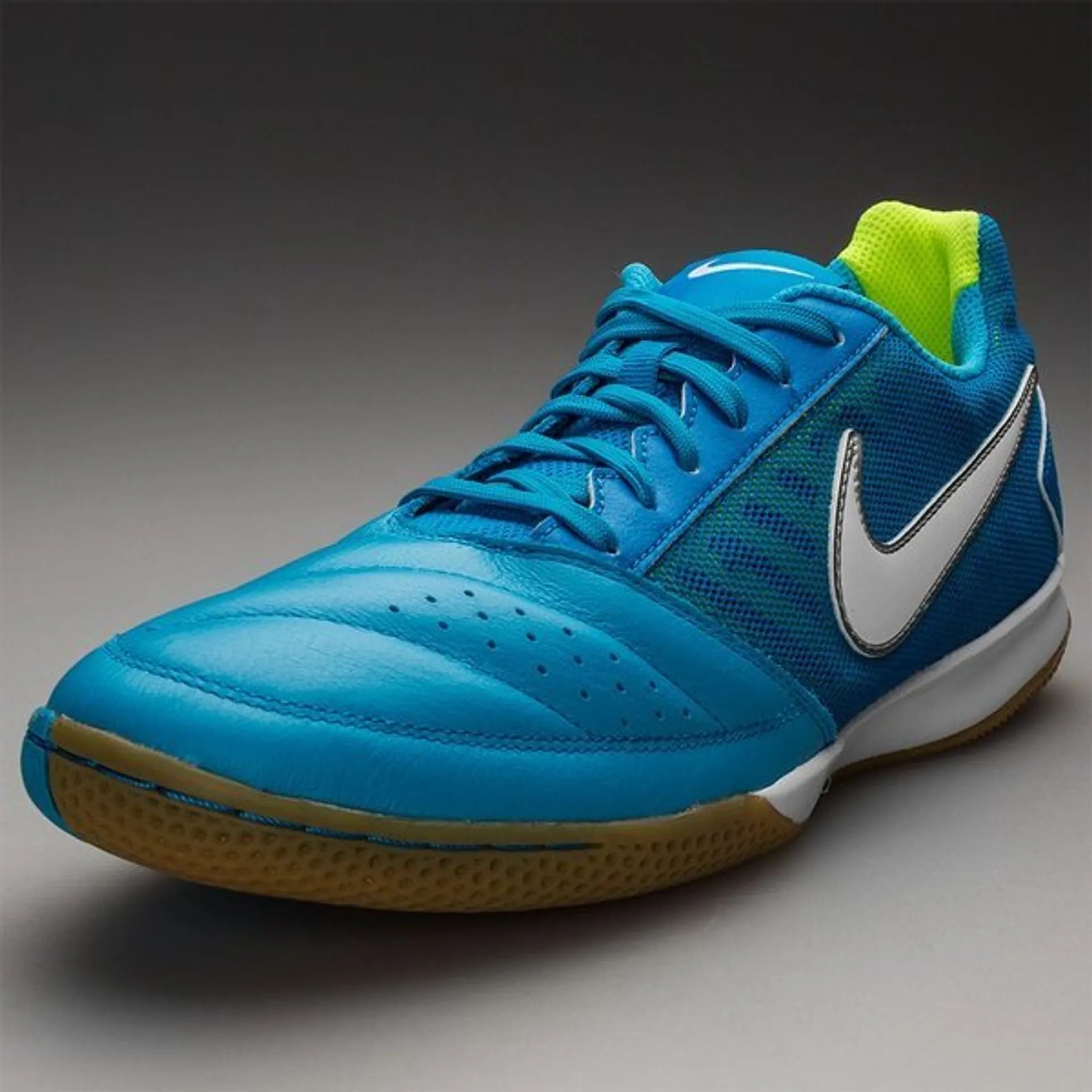 Nike Gato II Indoor Soccer Shoes Blue Lime White