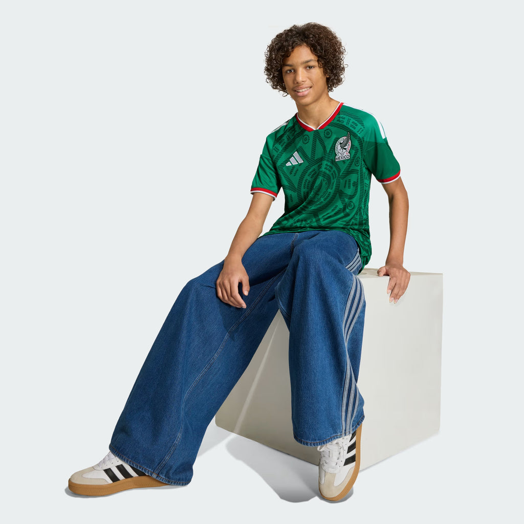 adidas Mexico Home Youth Soccer Jersey 26 Green