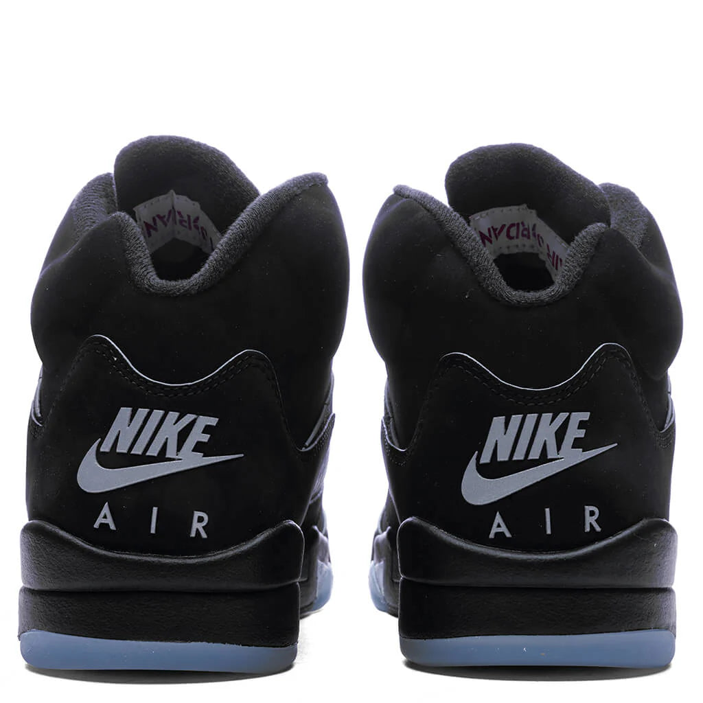 Air Jordan 5 Retro OG Black Metallic Reimagined Black White Metallic Silver Fire Red