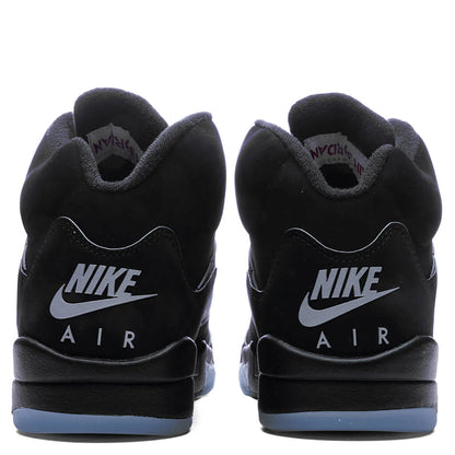 Air Jordan 5 Retro OG Black Metallic Reimagined Black White Metallic Silver Fire Red