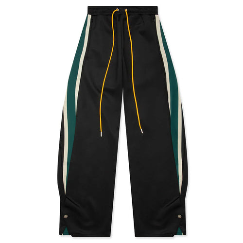 Striped Snap Pant Black