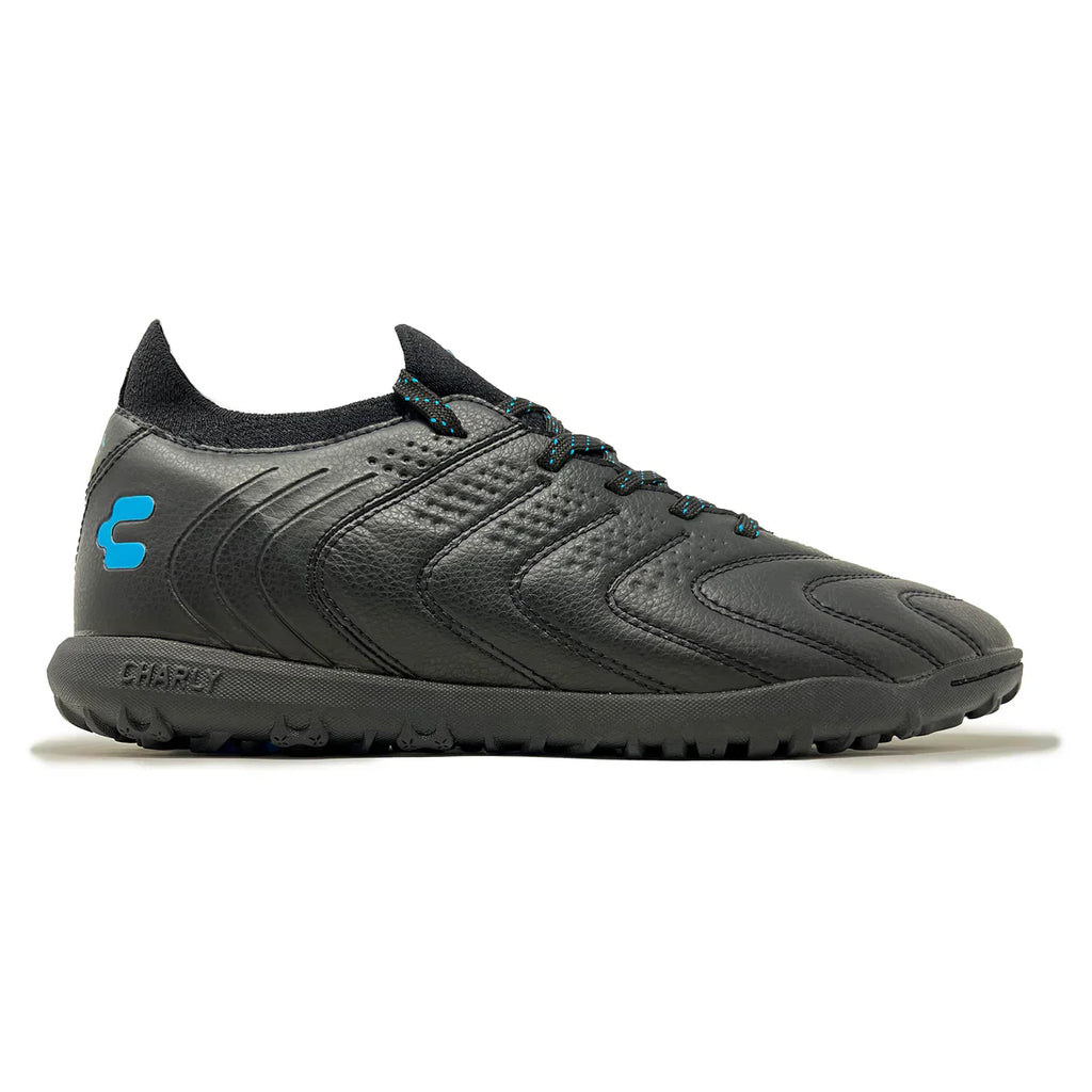 Charly Encore RL Turf Soccer Cleats Black Cyan