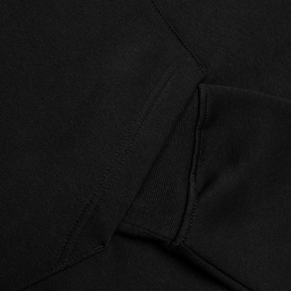 Brooklyn Fleece Pullover Hoodie Black White