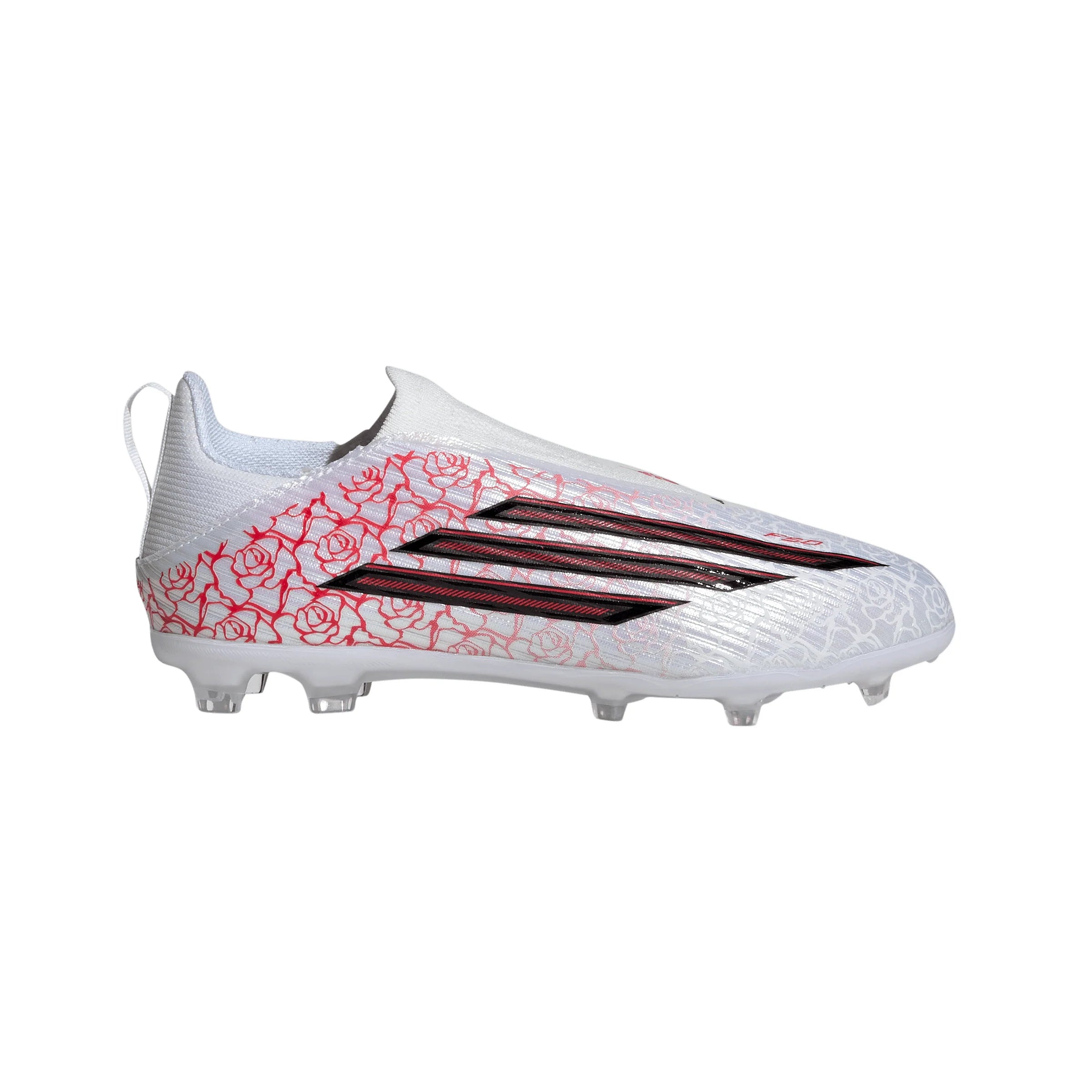 adidas F50 League Laceless FG Firm Ground Youth Soccer Cleats White Black Red