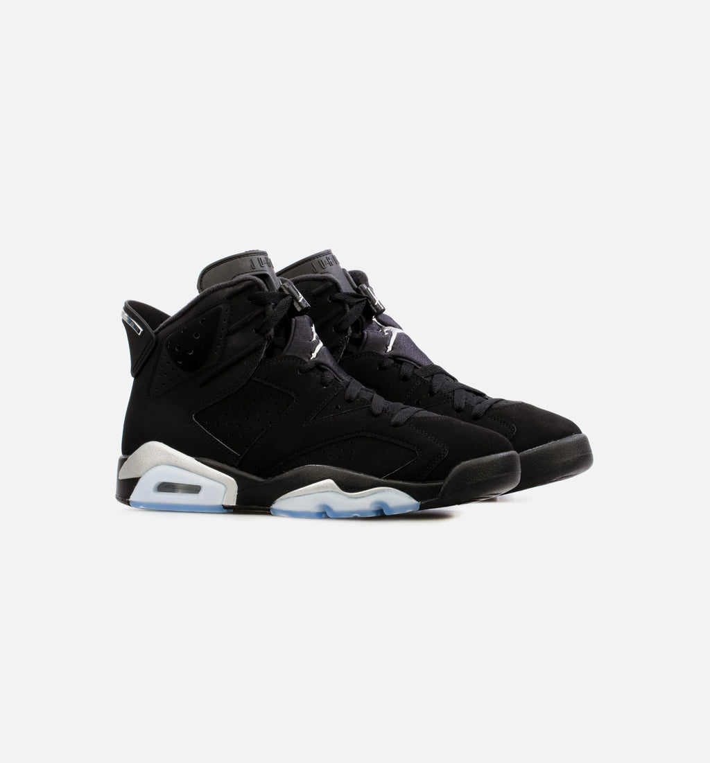 Air Jordan 6 Retro Metallic Silver Mens Lifestyle Shoe Black Free Shipping