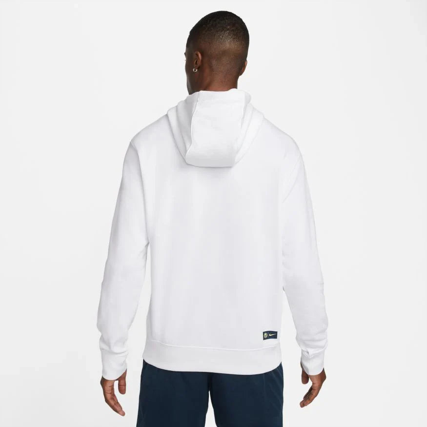 Nike Club America Mens French Terry Soccer Hoodie White