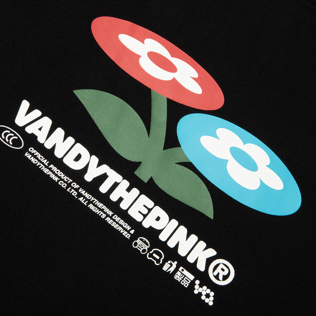 Two Flower Tee Black