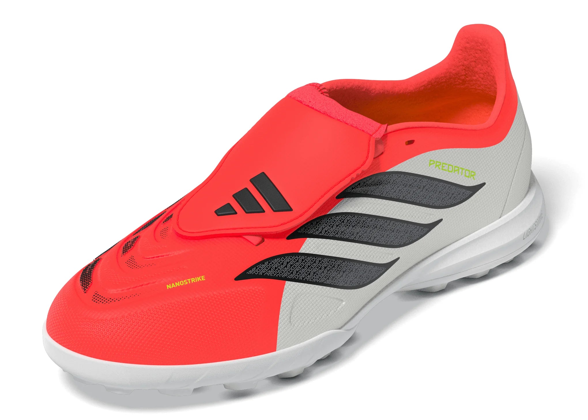 adidas Predator League Fold Over Tongue TF Turf Youth Soccer Cleats Red Black White