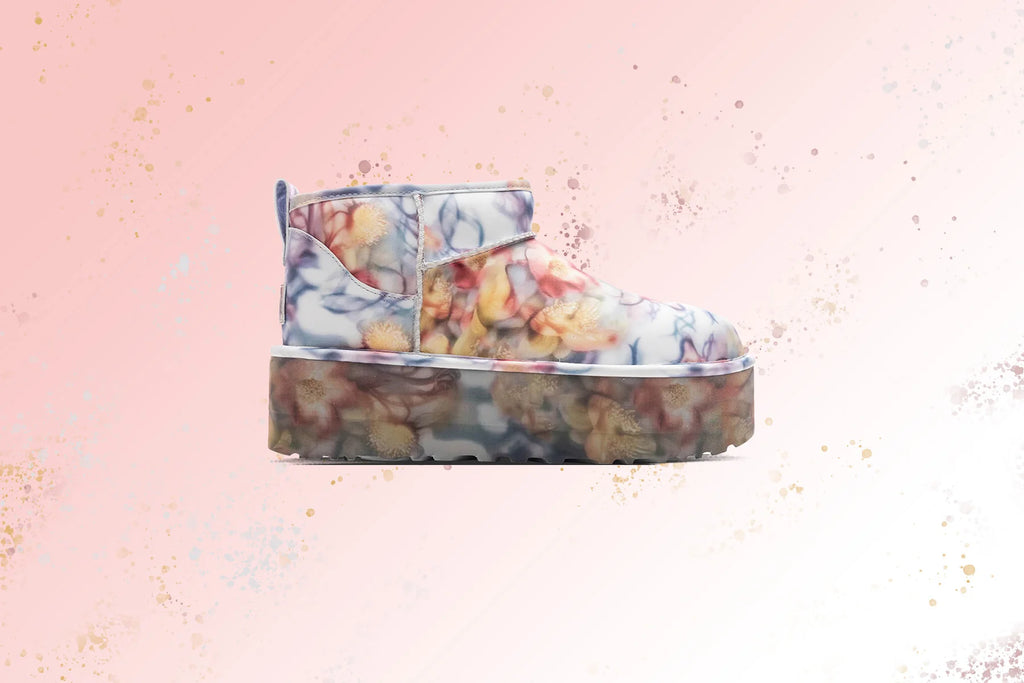 UGG x Collina Strada Classic Ultra Mini Platform Light Blue Floral