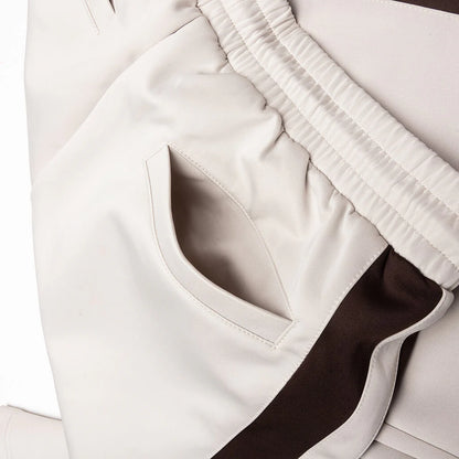 Pin Tuck Track Pant Stone
