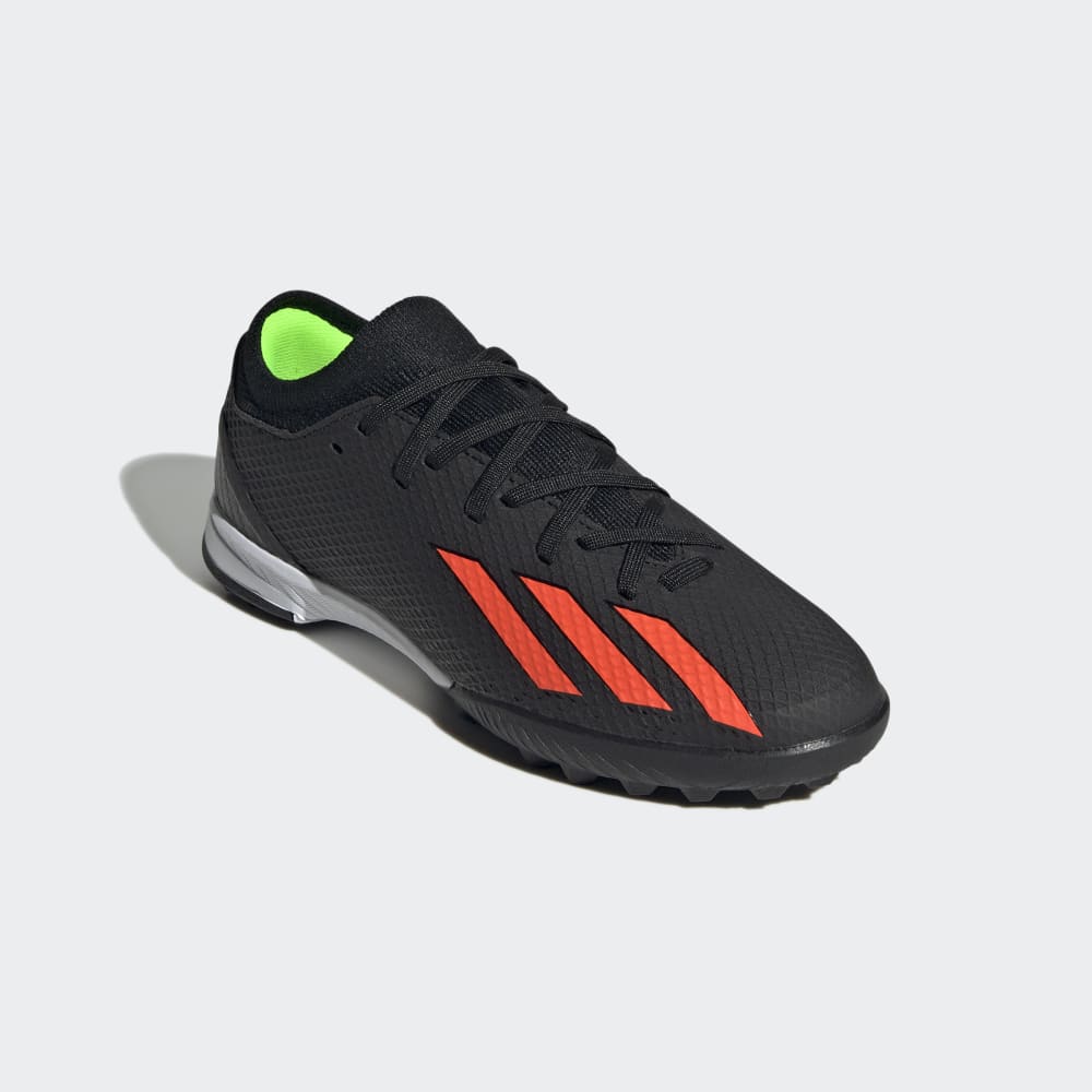 adidas Kids X Speed Portal 3 TF J Turf Football Boots Black Red