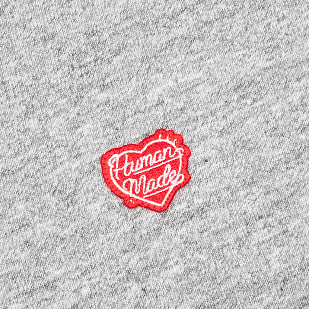 Heart Badge T Shirt Grey