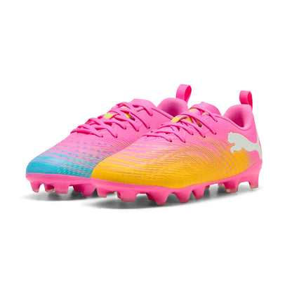 PUMA Future 9 Play FG AG Firm Ground Artificial Ground Youth Soccer Cleats Pink Aqua