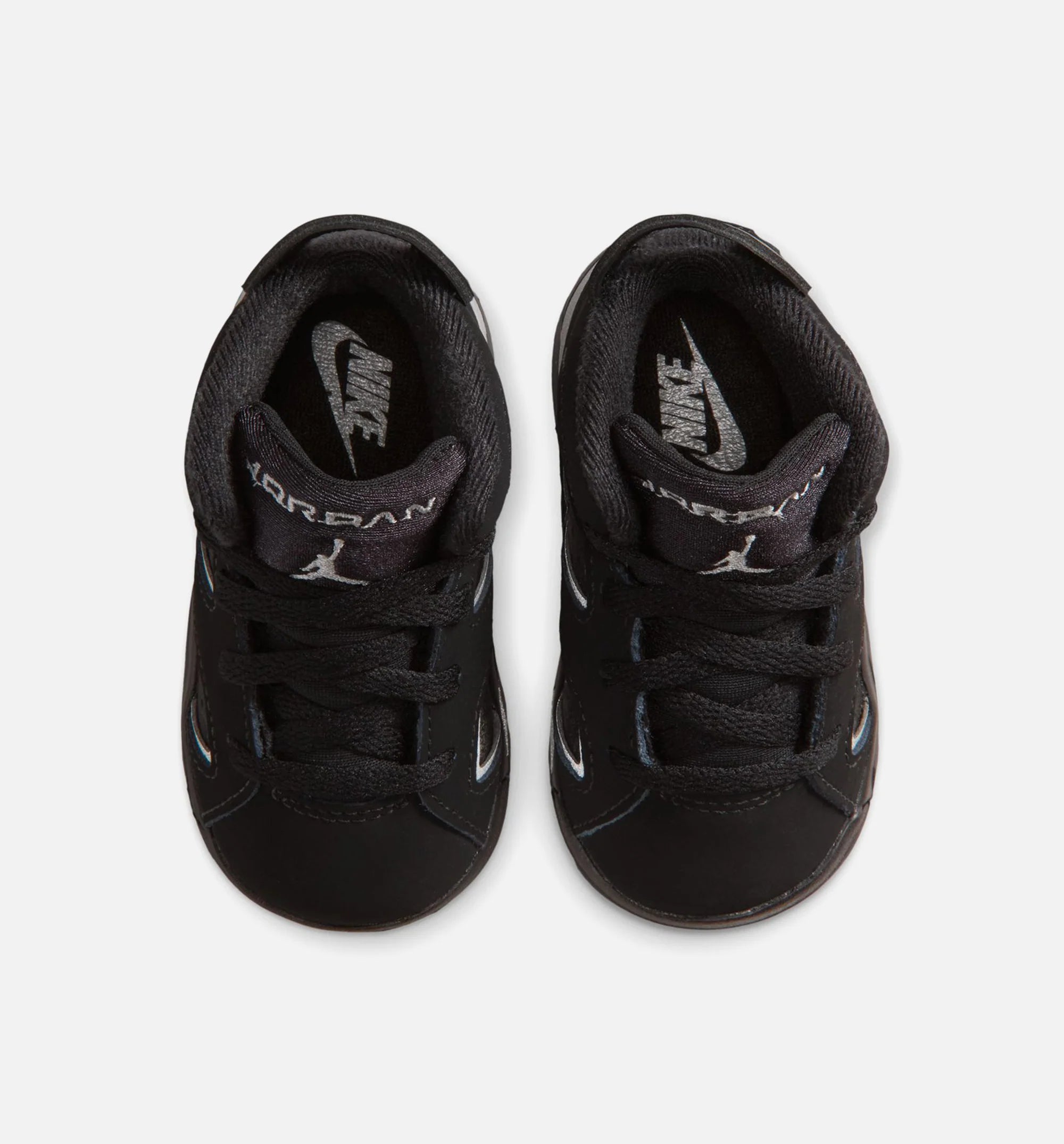 Air Jordan 6 Retro Cap Gown Infant Toddler Lifestyle Shoe Black Reflective Silver Black Free Shipping