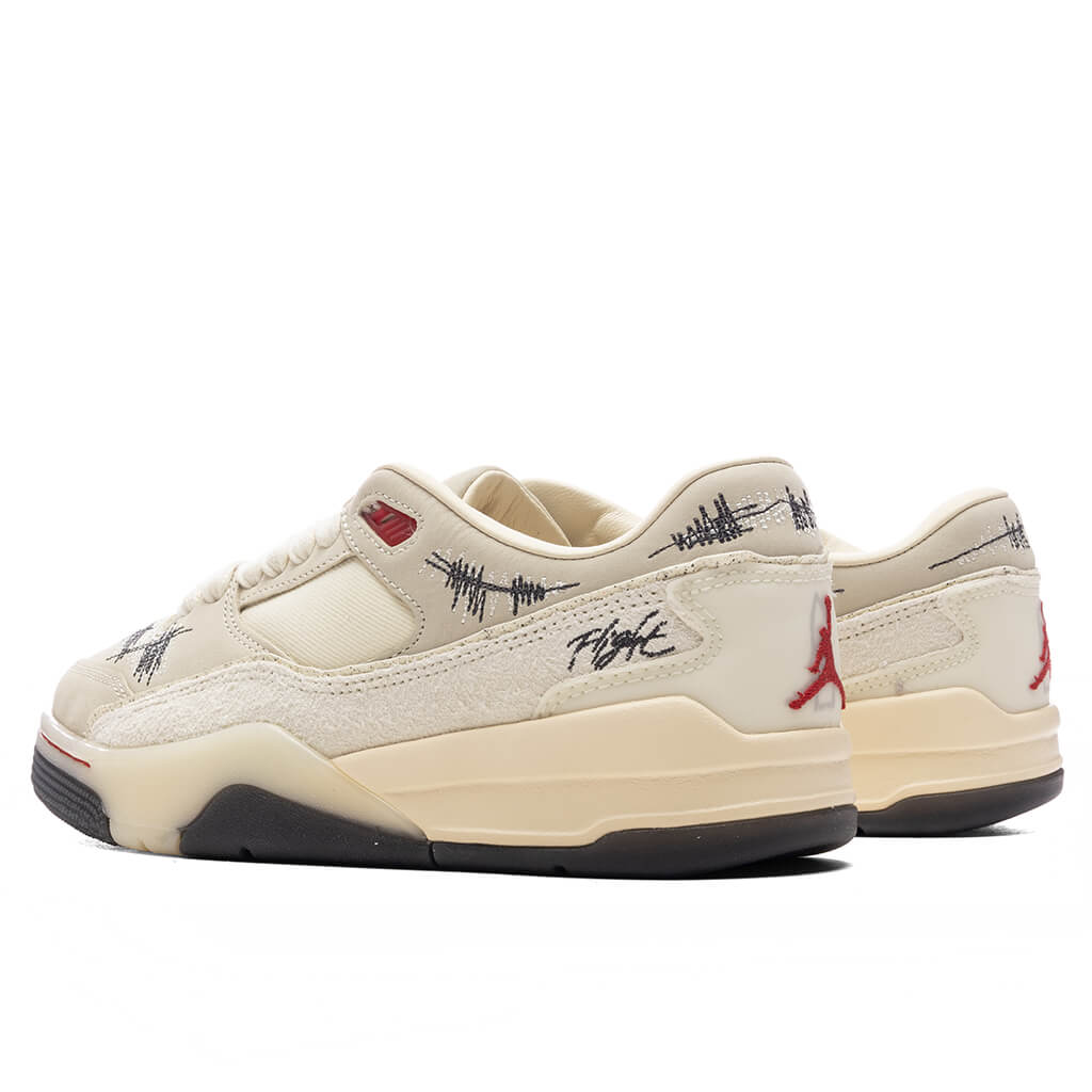 Air Jordan x Téla Womens Flight Court SP Crèpe Coconut Milk Varsity Red Muslin