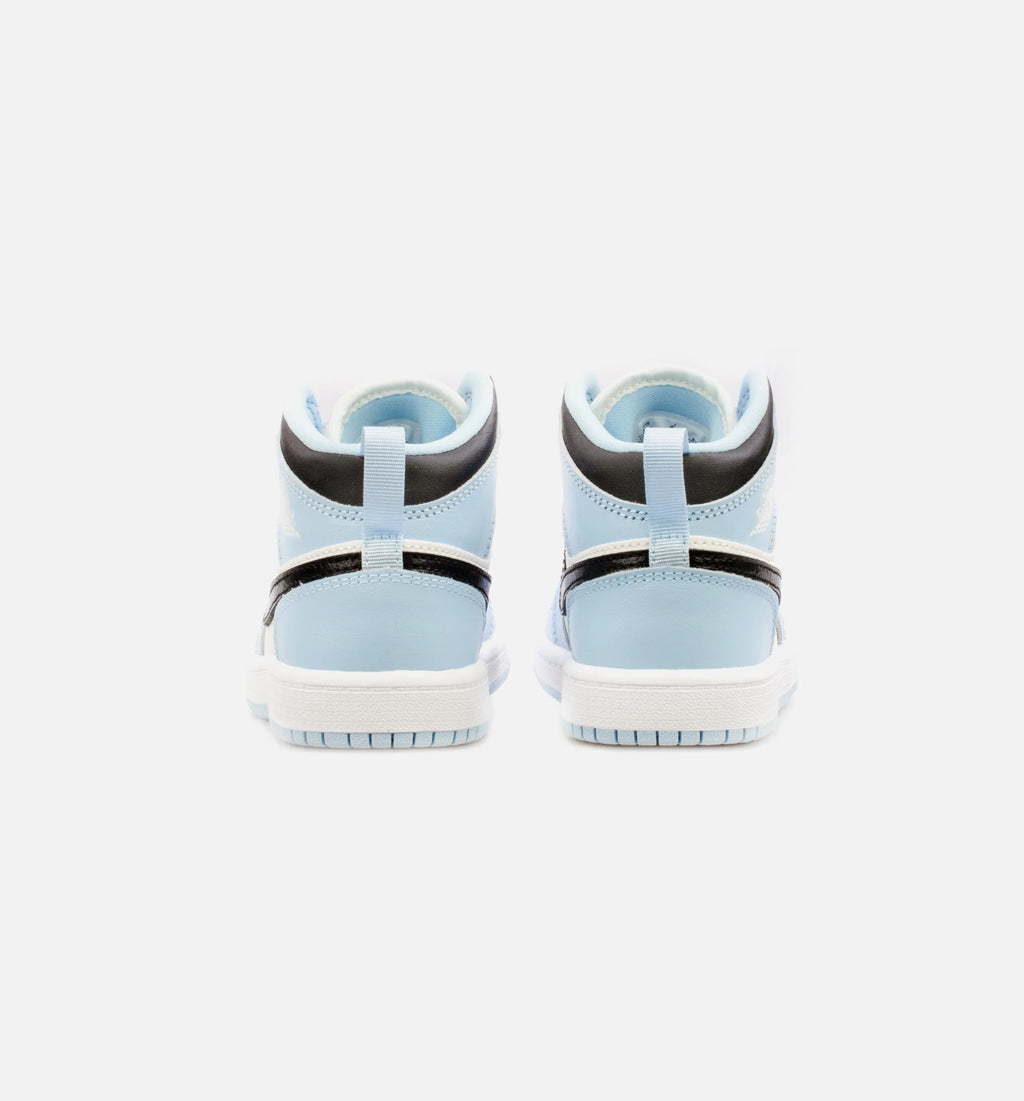 Air Jordan 1 Mid Preschool Lifestyle Shoe Blue Black