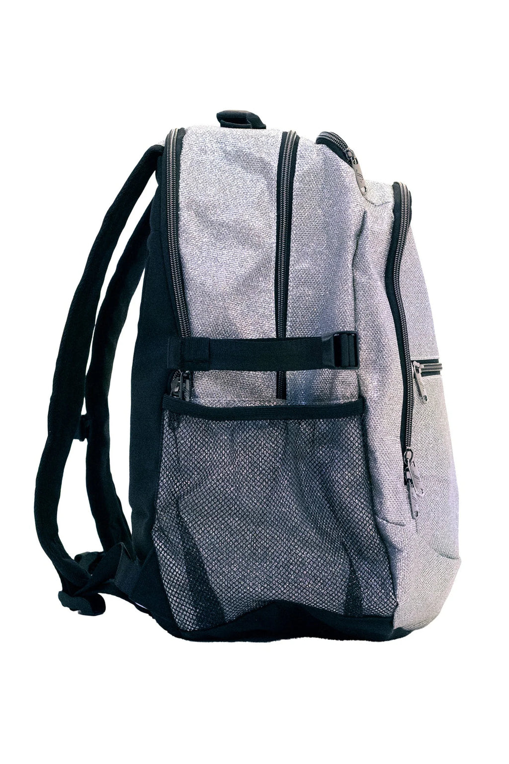 Varsity Silver Glitter Backpack