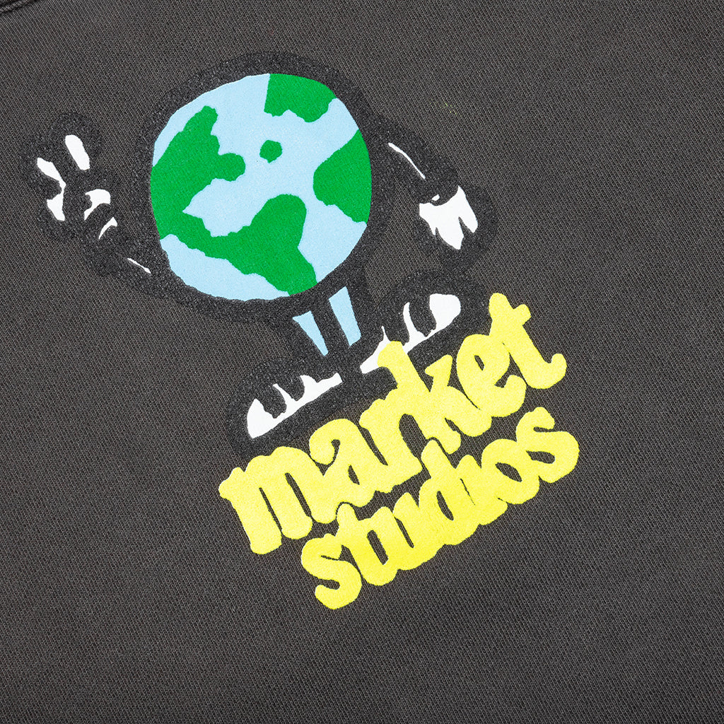 World Peace Hoodie Washed Black