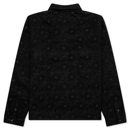 Floral Cover Shirt Black